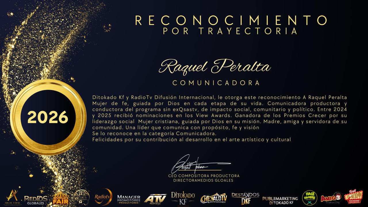 Locutora Raquel Peralta.